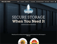 Tablet Screenshot of homesteadstorage.com